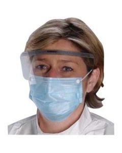 AlphaPro Earloop Face Mask W/Shield & Magic Arch®, Anti-Fog Foam, Size 7"